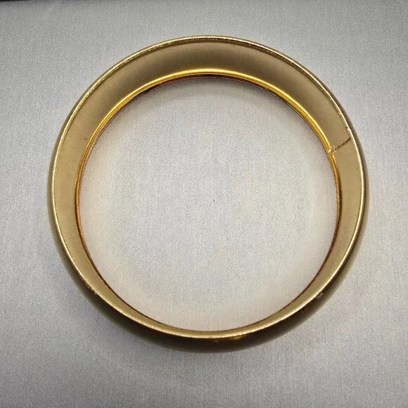 Gold Tone Bracelet Trio Cuff Bangles and Coin Charm Fashion Jewelry Anti Tarnish - Picture 12 of 14